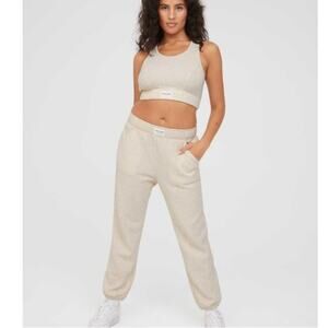 OFFLINE By Aerie Coffee Run Jogger Heather Frost Size XL